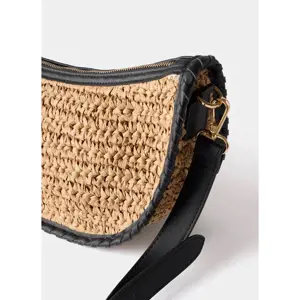 Mint Velvet Neutral Woven Crossbody Bag